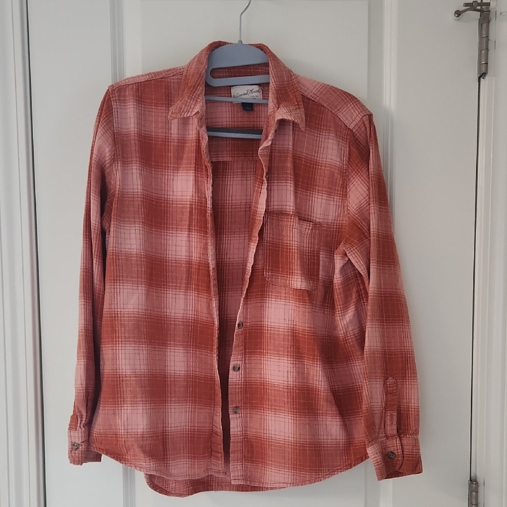 Universal Thread Coral Plaid Shirt